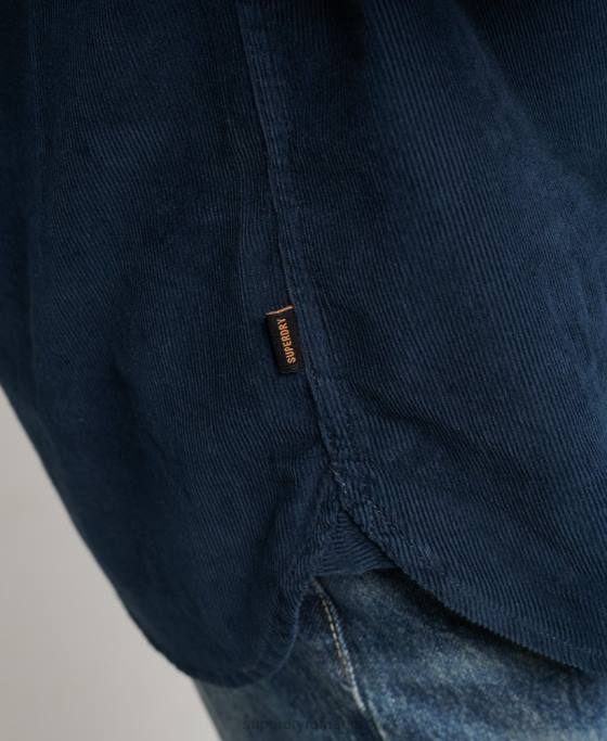 Superdry cămașă din șnur trailsman îmbrăcăminte marina bărbați JX0Z229