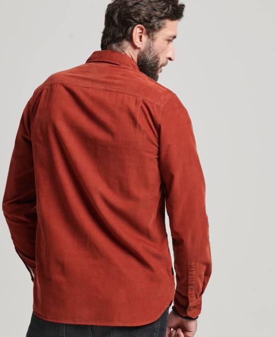 Superdry cămașă din șnur trailsman îmbrăcăminte maro bărbați JX0Z228