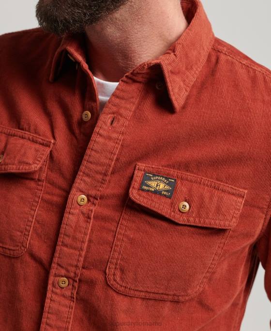 Superdry cămașă din șnur trailsman îmbrăcăminte maro bărbați JX0Z228