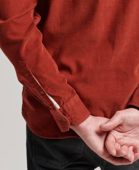 Superdry cămașă din șnur trailsman îmbrăcăminte maro bărbați JX0Z228