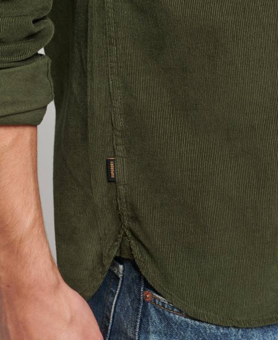 Superdry cămașă din șnur trailsman îmbrăcăminte verde bărbați JX0Z232