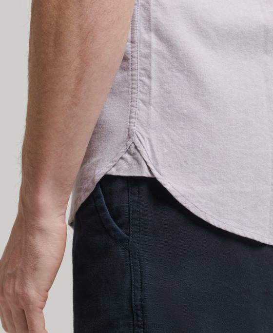 Superdry cămașă oxford cu mânecă scurtă îmbrăcăminte Violet bărbați JX0Z129