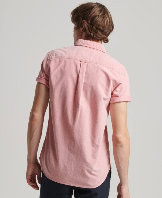 Superdry cămașă oxford cu mânecă scurtă îmbrăcăminte roșu bărbați JX0Z131