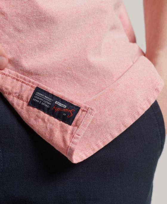 Superdry cămașă oxford cu mânecă scurtă îmbrăcăminte roșu bărbați JX0Z131