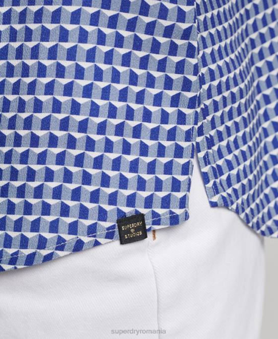 Superdry cămașă studios seventies îmbrăcăminte marina femei JX0Z2935