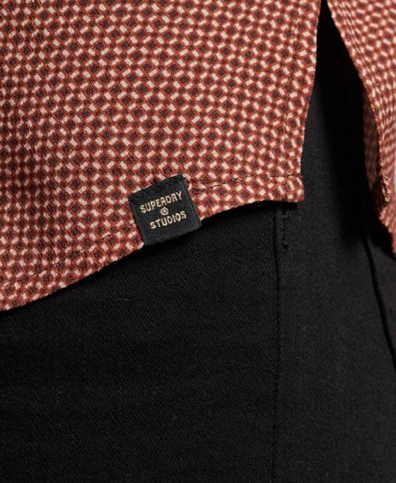Superdry cămașă studios seventies îmbrăcăminte maro femei JX0Z2906