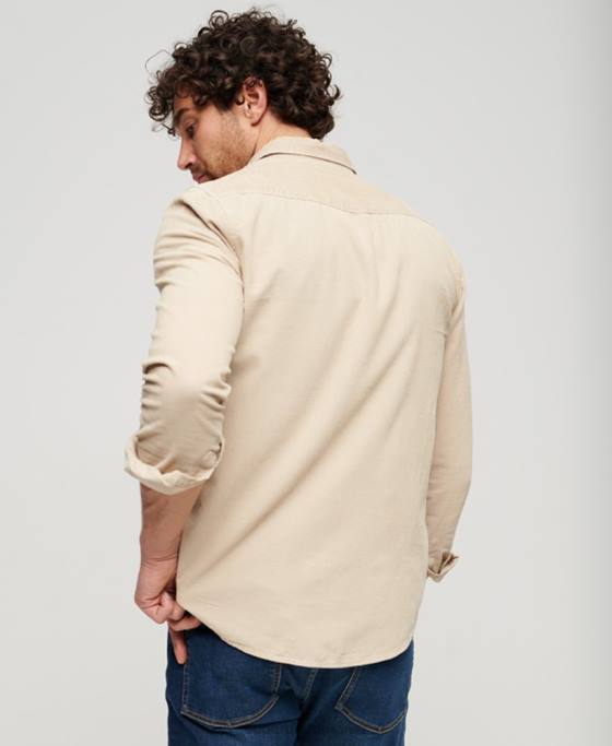 Superdry cămașă vestică din snur vintage îmbrăcăminte maro bărbați JX0Z82