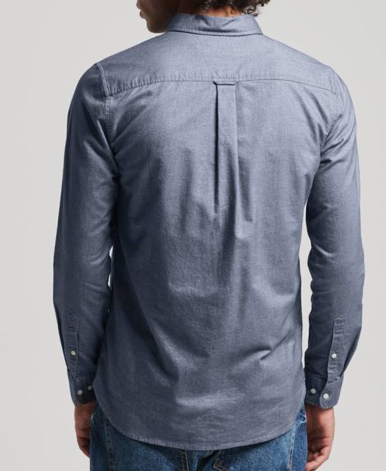 Superdry cămașă vintage oxford din bumbac organic îmbrăcăminte marina bărbați JX0Z185