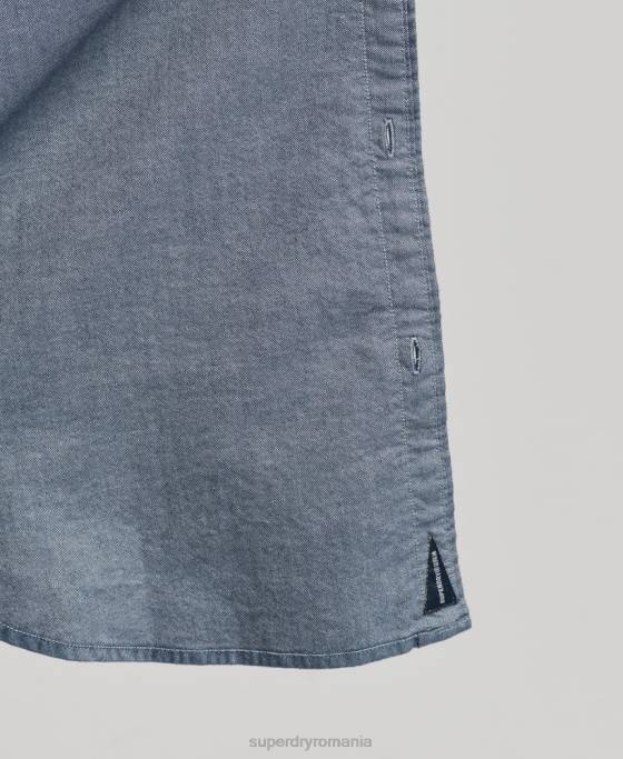 Superdry cămașă vintage oxford din bumbac organic îmbrăcăminte marina bărbați JX0Z185