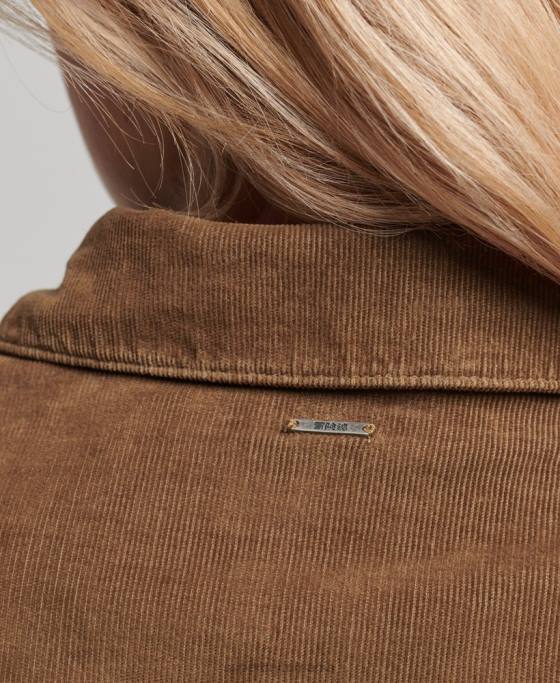 Superdry cămașă western cu șnur îmbrăcăminte maro femei JX0Z3038