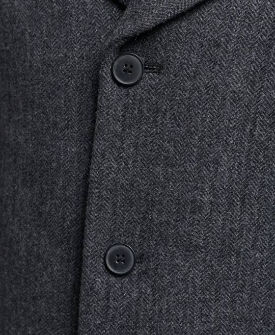 Superdry căptușeală detașabilă palton scurt de lână îmbrăcăminte gri inchis bărbați JX0Z1136