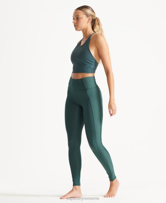 Superdry dresuri flex cu nervuri îmbrăcăminte verde femei JX0Z4090