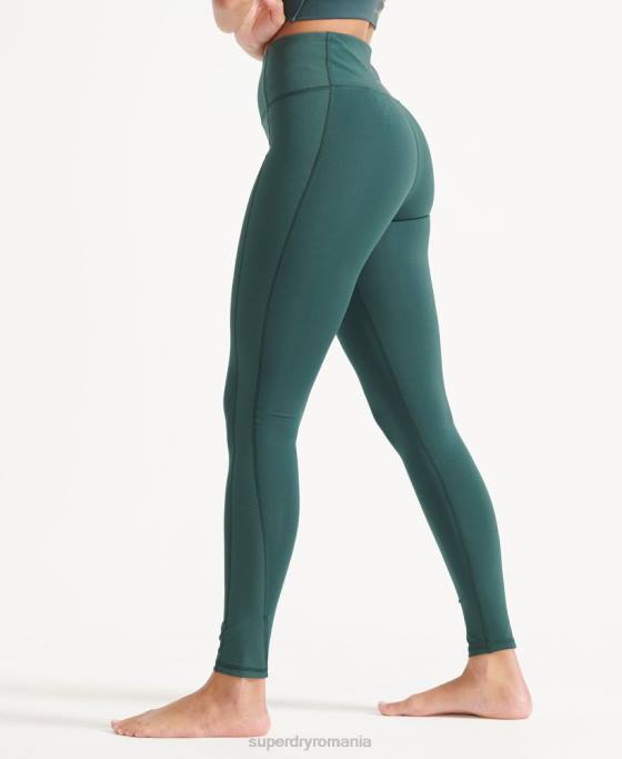 Superdry dresuri flex cu nervuri îmbrăcăminte verde femei JX0Z4090