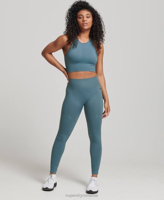 Superdry dresuri fără cusături de bază îmbrăcăminte albastru femei JX0Z4064