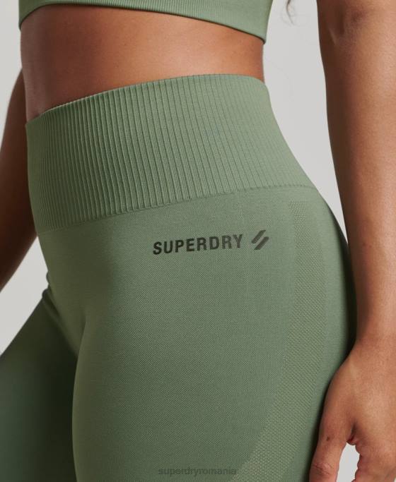 Superdry dresuri fără cusături de bază îmbrăcăminte verde femei JX0Z4058