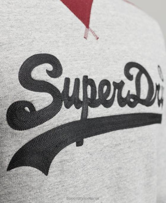 Superdry echipa de colaj logo vintage îmbrăcăminte gri bărbați JX0Z858