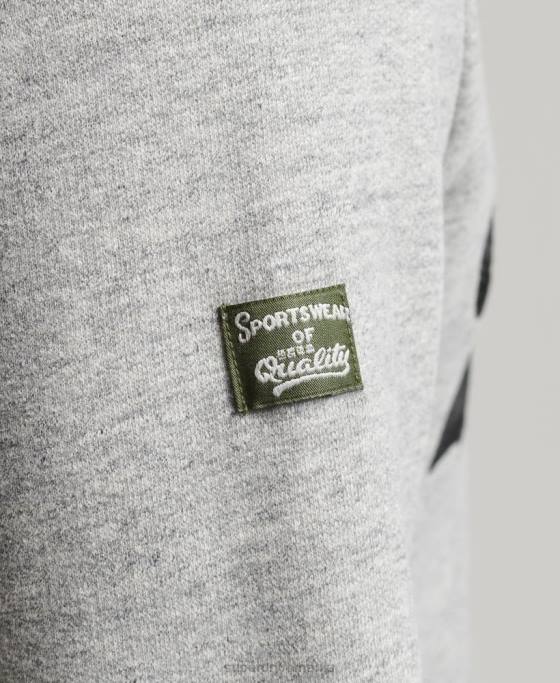 Superdry echipa de colaj logo vintage îmbrăcăminte gri bărbați JX0Z858