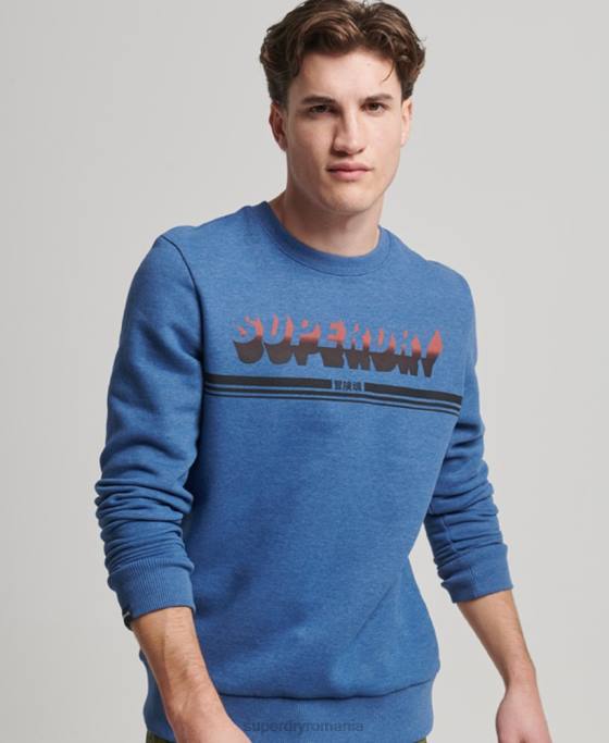 Superdry echipaj de umbră de epocă îmbrăcăminte marina bărbați JX0Z579