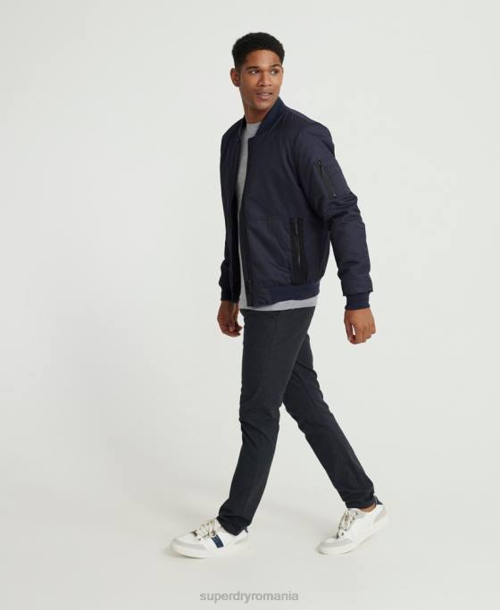 Superdry editați jumper merinos pentru echipaj îmbrăcăminte gri deschis bărbați JX0Z1367