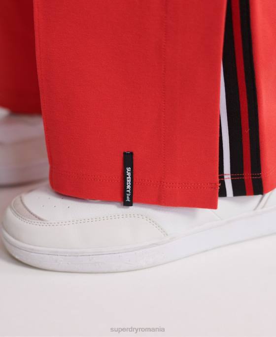 Superdry editați pantaloni de jogging cu picioare largi îmbrăcăminte roșu femei JX0Z3939