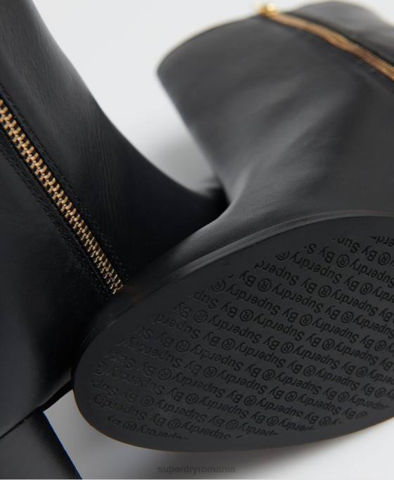 Superdry editează cizmele înalte elegante pantofi negru femei JX0Z4428