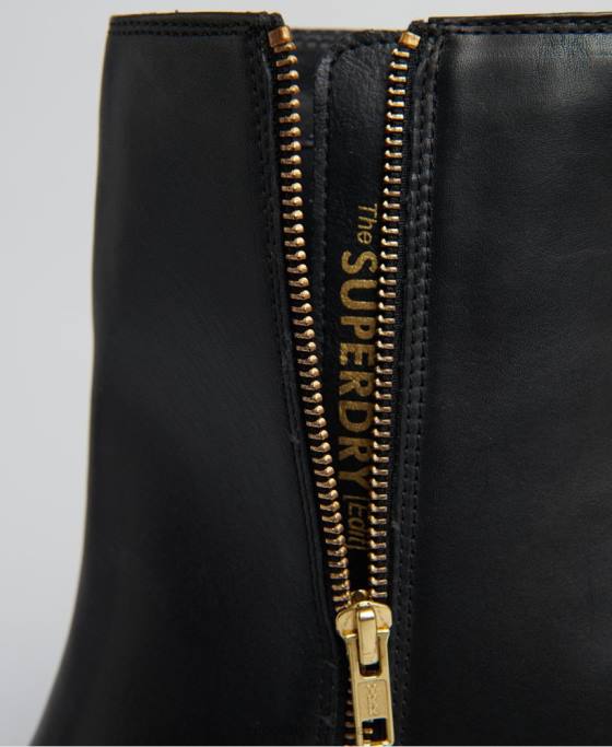 Superdry editează cizmele înalte elegante pantofi negru femei JX0Z4428