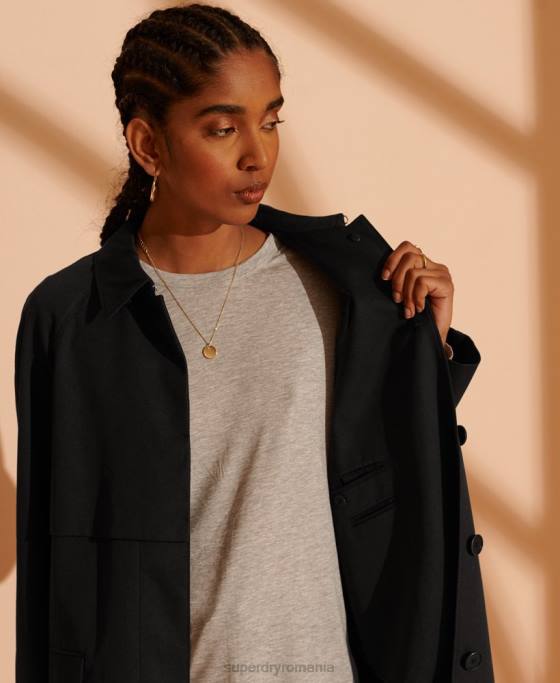 Superdry ediție limitată clasic mac îmbrăcăminte negru femei JX0Z3849