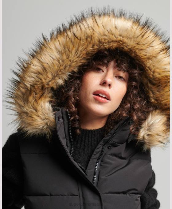 Superdry ella gilet îmbrăcăminte negru femei JX0Z5533