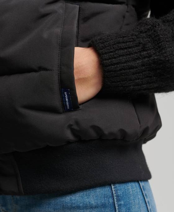 Superdry ella gilet îmbrăcăminte negru femei JX0Z5533