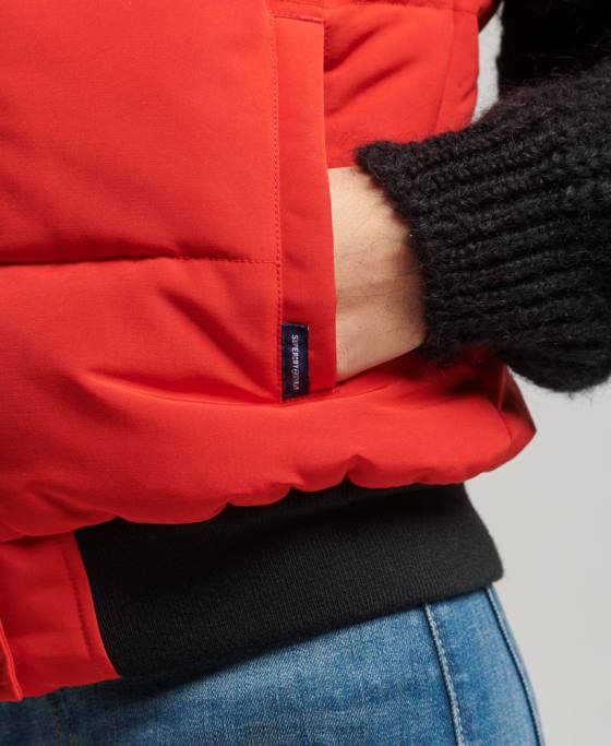 Superdry ella gilet îmbrăcăminte roșu femei JX0Z5534