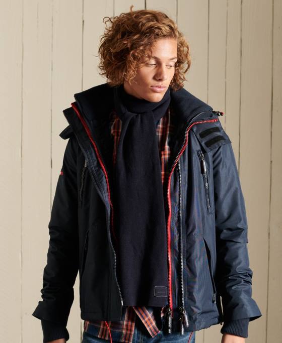 Superdry eșarfă clasică cu logo vintage accesorii marina bărbați JX0Z6411