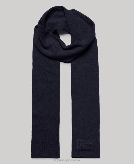 Superdry eșarfă clasică cu logo vintage accesorii marina bărbați JX0Z6411