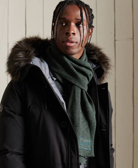 Superdry eșarfă clasică cu logo vintage accesorii verde bărbați JX0Z1879