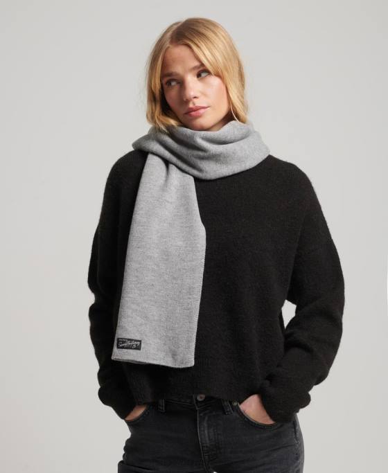 Superdry eșarfă clasică de epocă accesorii gri femei JX0Z4232