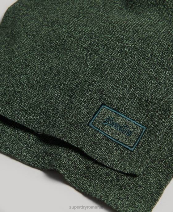Superdry eșarfă cu logo din bumbac organic accesorii verde bărbați JX0Z6391