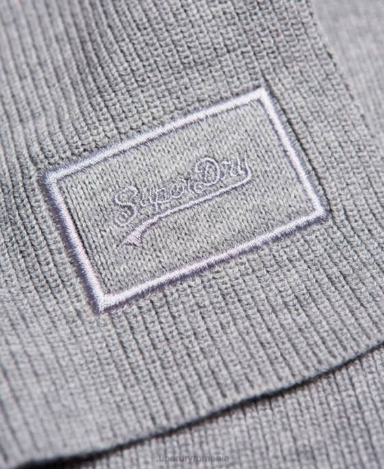 Superdry eșarfă cu logo vintage accesorii gri deschis bărbați JX0Z1821