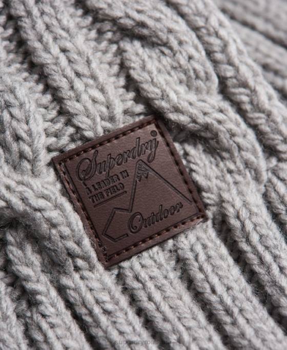 Superdry eșarfă de cablu trauler accesorii cremă bărbați JX0Z1826