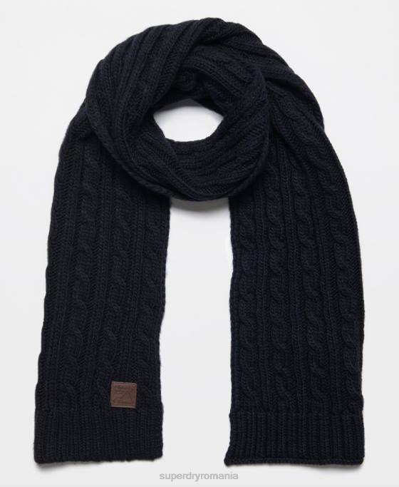 Superdry eșarfă de cablu trauler accesorii marina bărbați JX0Z6409