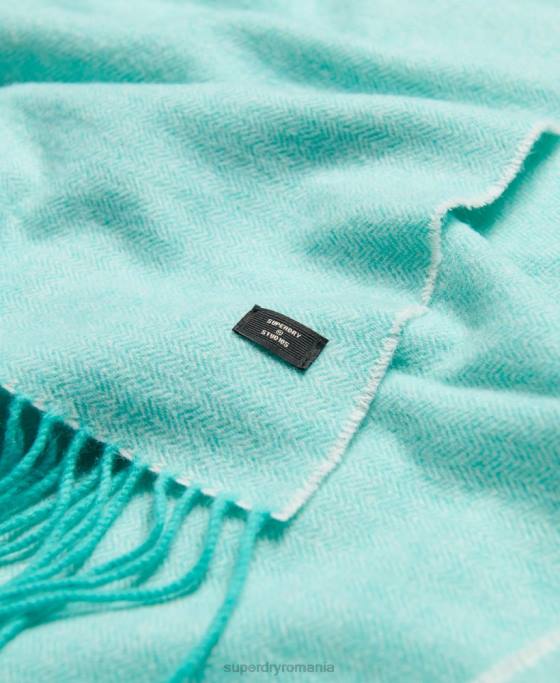 Superdry eșarfă de studio accesorii albastru deschis femei JX0Z4282