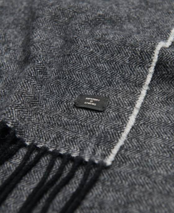 Superdry eșarfă de studio accesorii gri inchis bărbați JX0Z1783