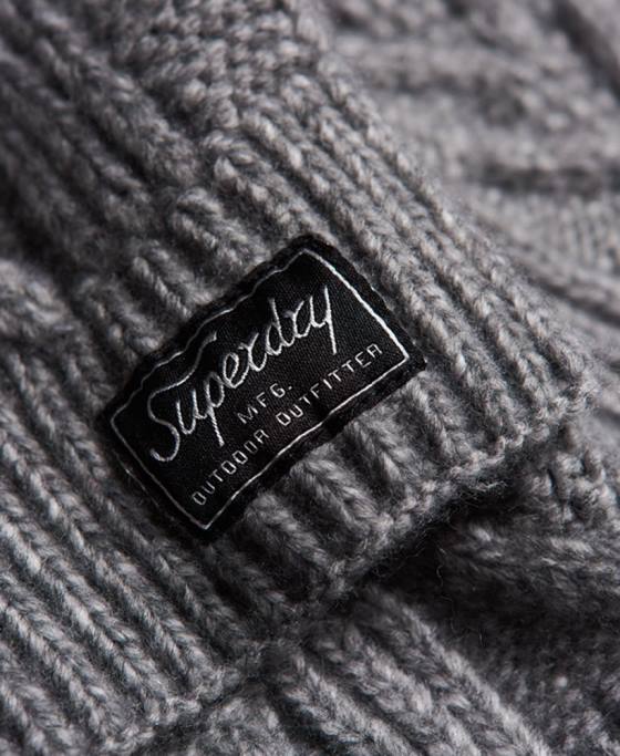 Superdry eșarfă lux cablu accesorii gri deschis femei JX0Z4306