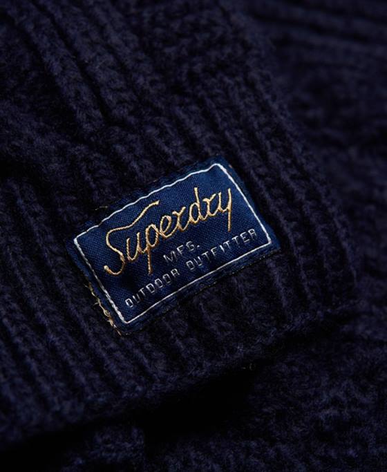 Superdry eșarfă lux cablu accesorii marina femei JX0Z4304