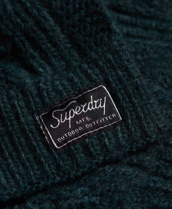 Superdry eșarfă lux cablu accesorii verde femei JX0Z4301