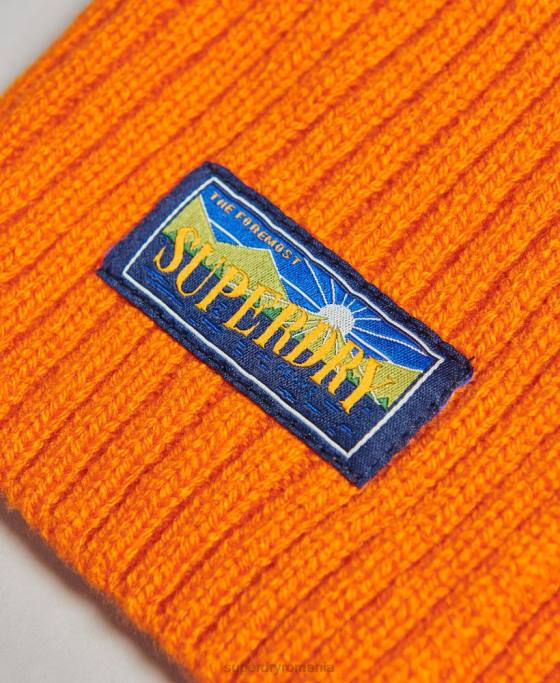 Superdry eșarfă radar din amestec de lână accesorii portocale femei JX0Z4247