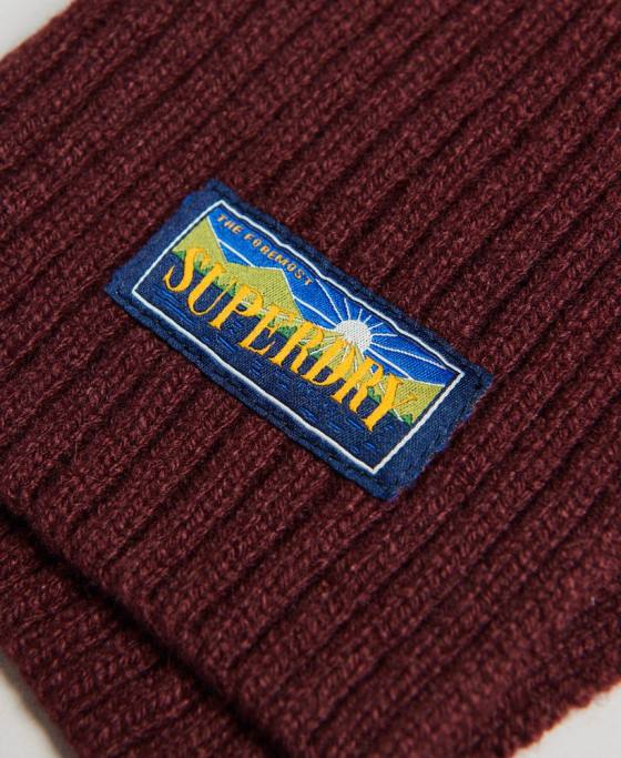 Superdry eșarfă radar din amestec de lână accesorii roșu femei JX0Z4246