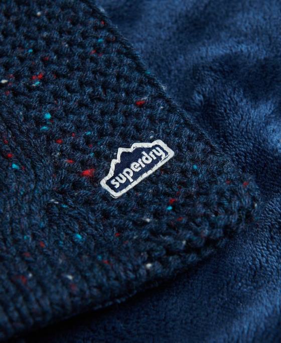 Superdry eșarfă tricot cablu accesorii marina femei JX0Z4251