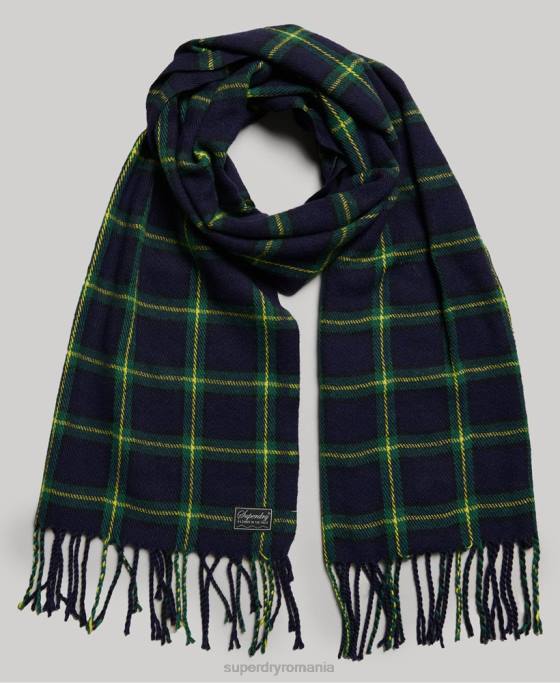 Superdry eșarfă vintage check accesorii marina femei JX0Z4239