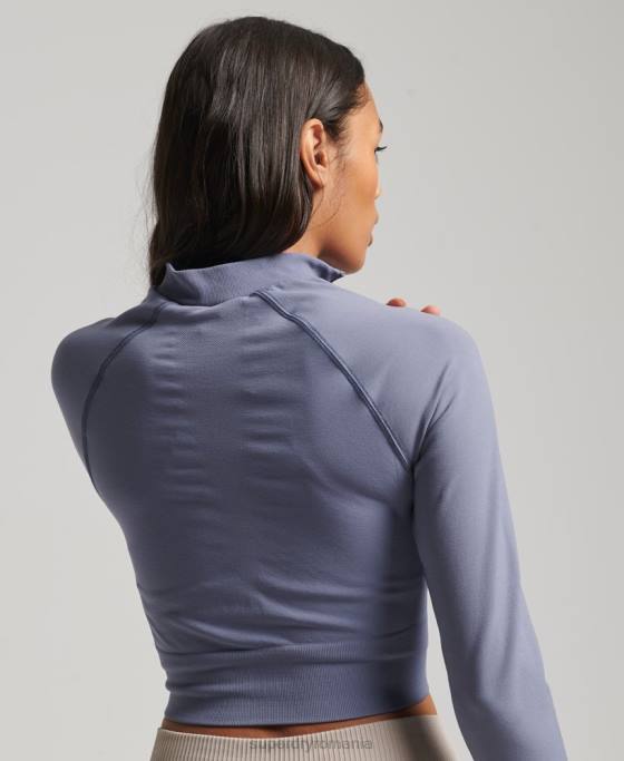Superdry fermoar fără cusături prin stratul mijlociu superior îmbrăcăminte Violet femei JX0Z4177