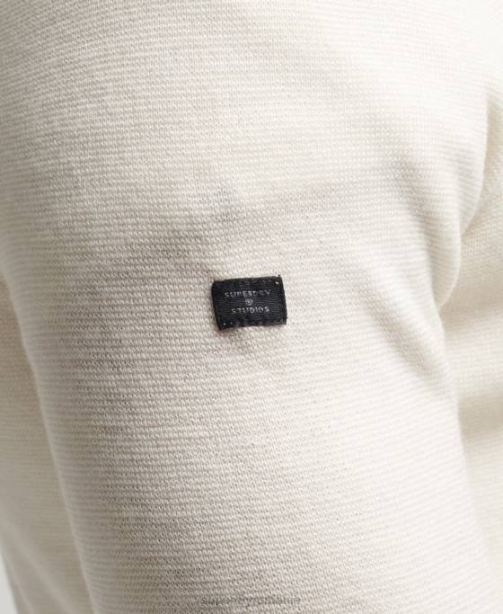 Superdry fermoar merino prin cardigan tricotat îmbrăcăminte alb bărbați JX0Z1242