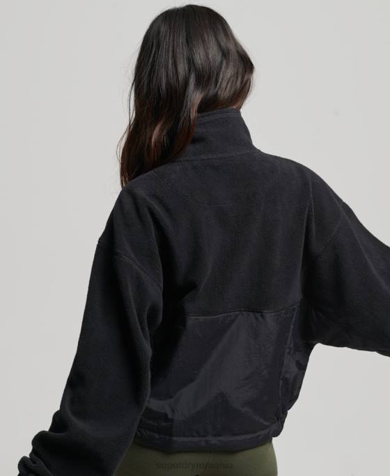 Superdry fleece hibrid tech îmbrăcăminte negru femei JX0Z5756